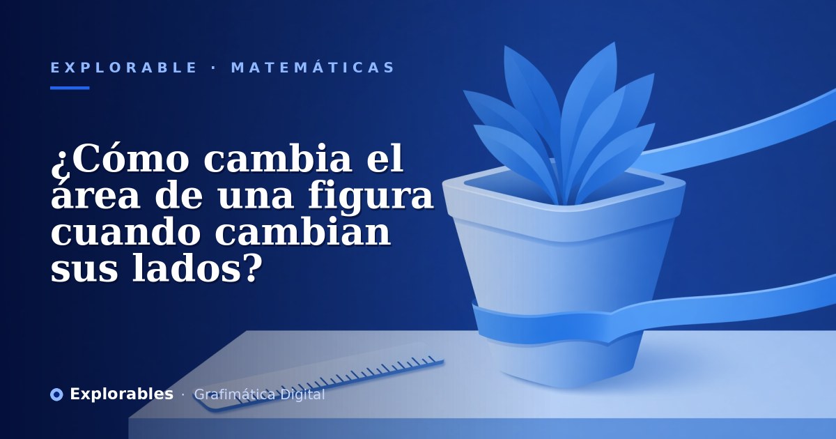 ¿Cómo cambia el área de una figura cuando cambian sus lados?