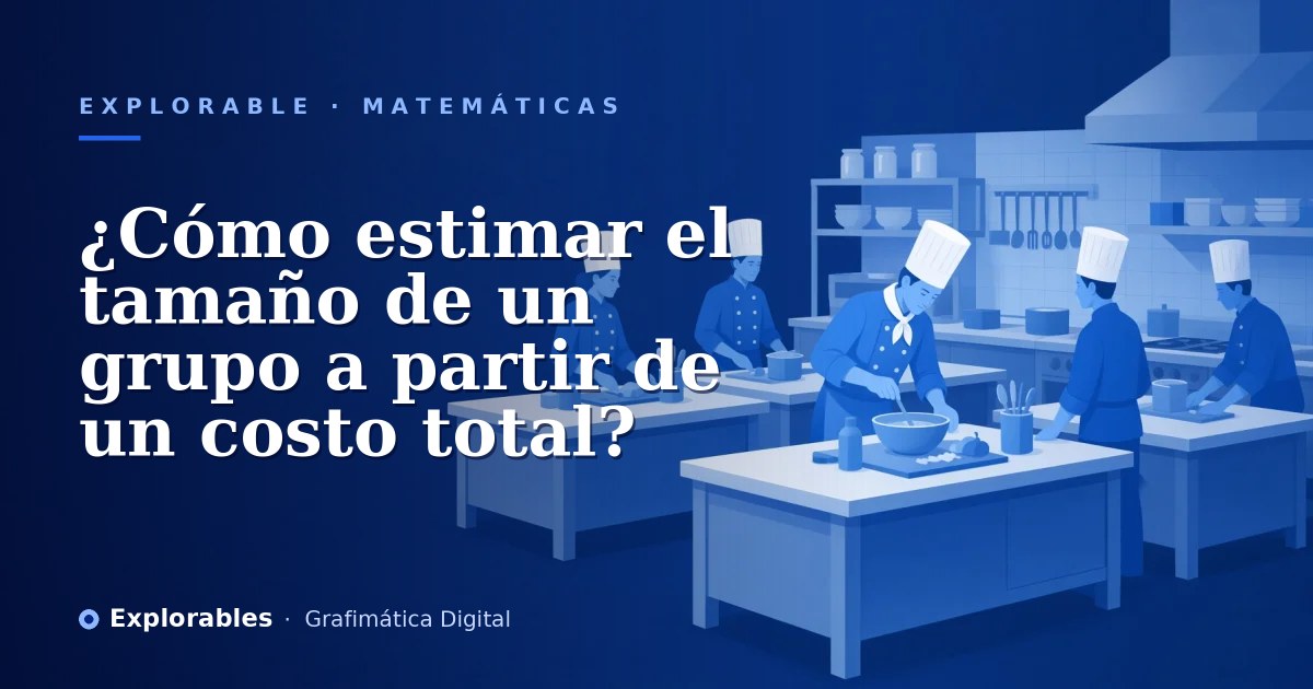 ¿Cómo estimar el tamaño de un grupo a partir de un costo total?