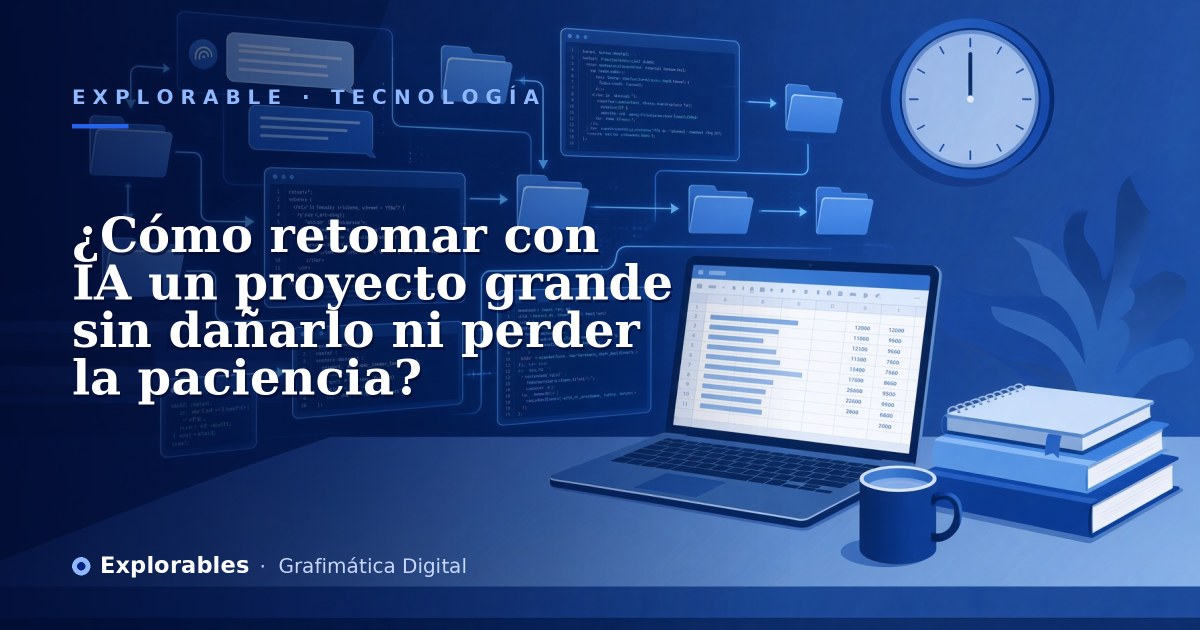 Entrega 1: ¿Cómo retomar con IA un proyecto grande sin dañarlo ni perder la paciencia?